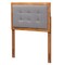 Baxton Studio Sarine Mid-Century Modern Dark Grey Fabric and Walnut Brown Finished Wood Twin Size Headboard 181-11164-Zoro - alternate 1